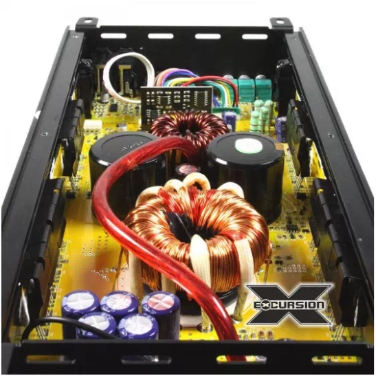 Excursion HXA-2K 1-kanałowy samochodowy wzmacniacz mocy do systemów car audio - moc RMS: 1x400/800/1200W, wej. High/Low, Auto On/Off, cyfrowy D, LINK